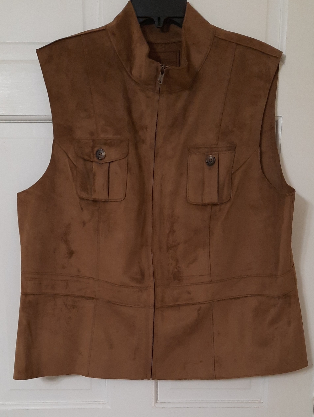 Ralph Lauren Tan Suede-Look Vest